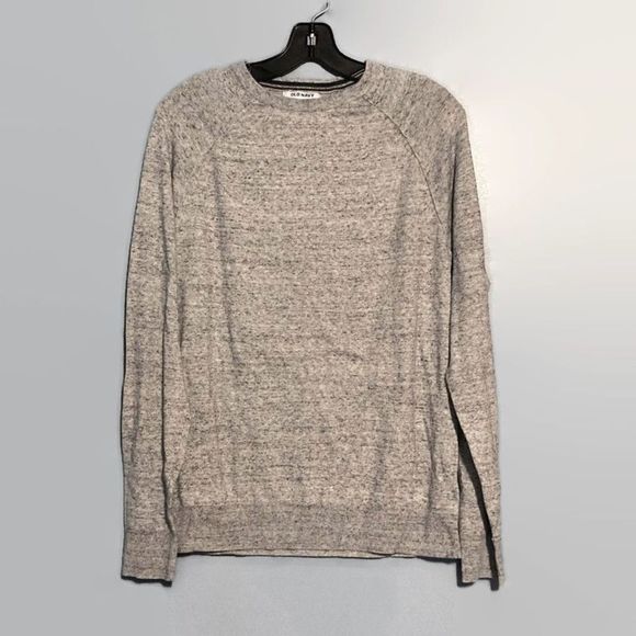 Old Navy Men's Light Gray Crewneck Long Sleeve Sweater - Picture 4 of 10